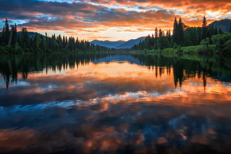 Верховья реки Большой Абакан, Хакасия фото превью