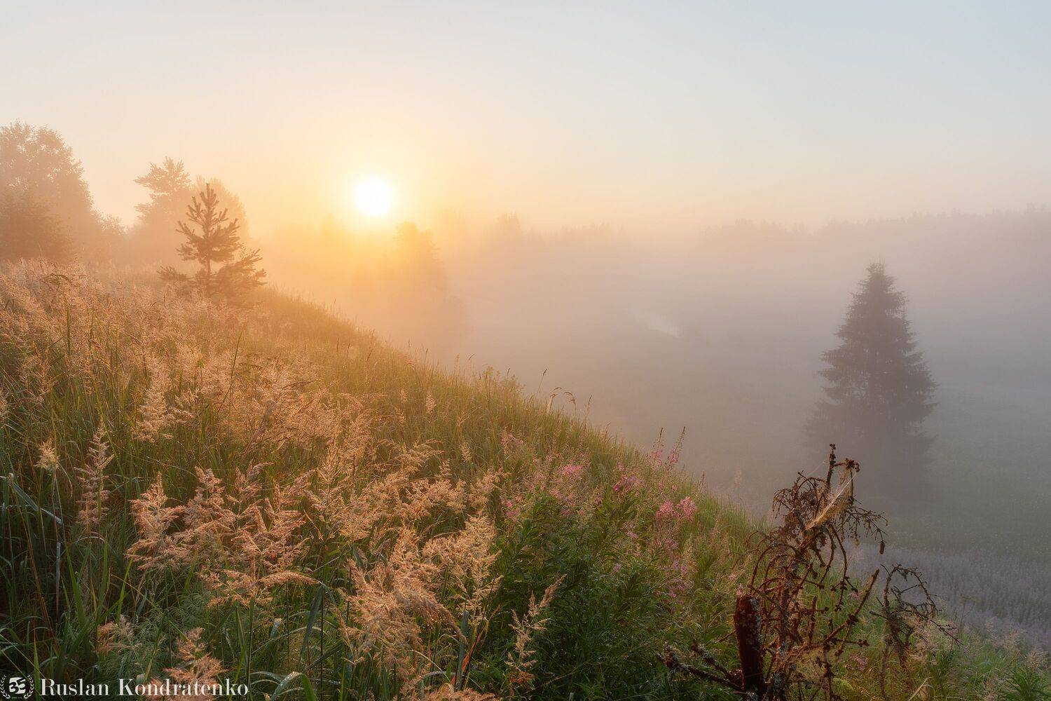 река, рассвет, лемовжа, закат, Кондратенко Руслан