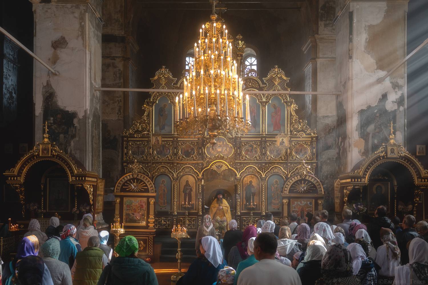 храм, служба, церковь, свет, солнце, Евгений Гецев