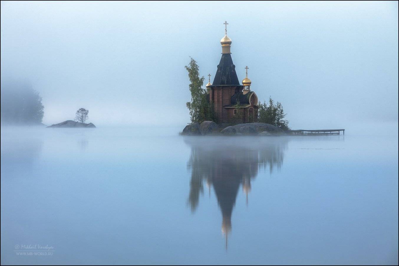 пейзаж, утро, туман, Михаил