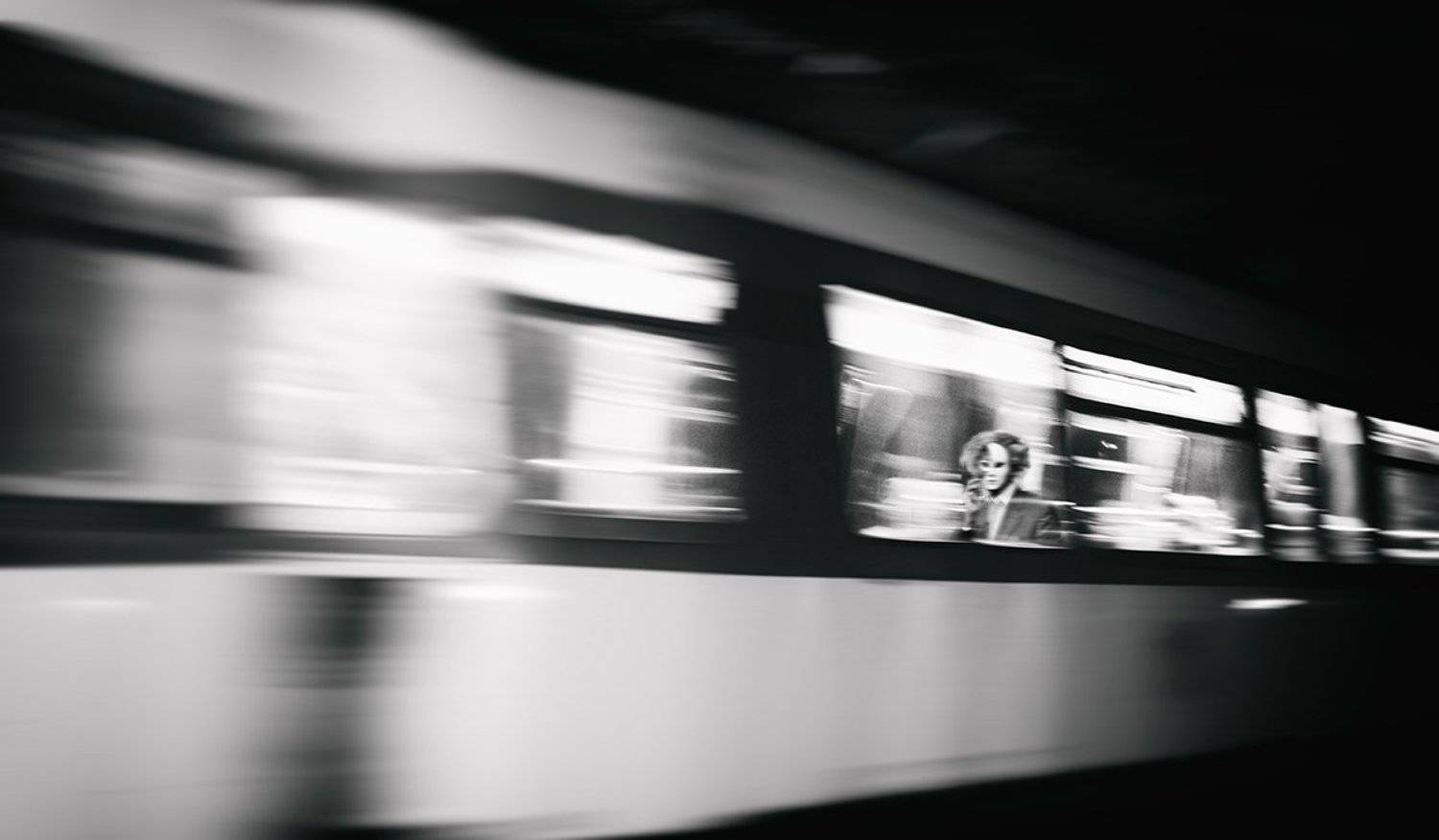 Метро, Париж, Черно-белое, Владимир Жаворонков