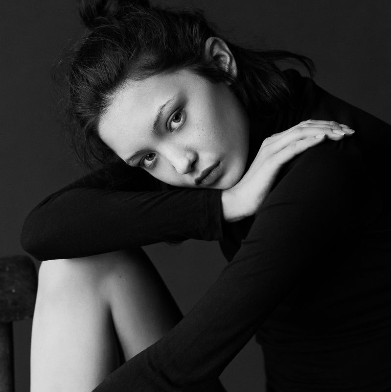 portrait, art, bnw, girl, woman, beautiful, canon, tamron, 70-200mm Sofi фото превью