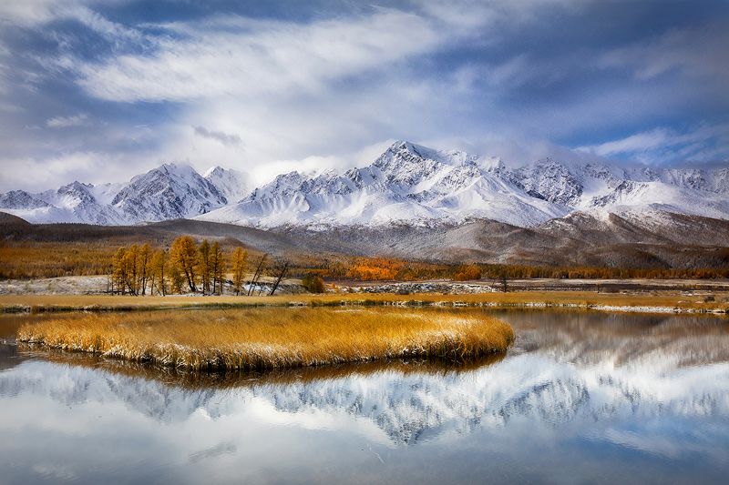 Осень на озере Джангысколь фото превью