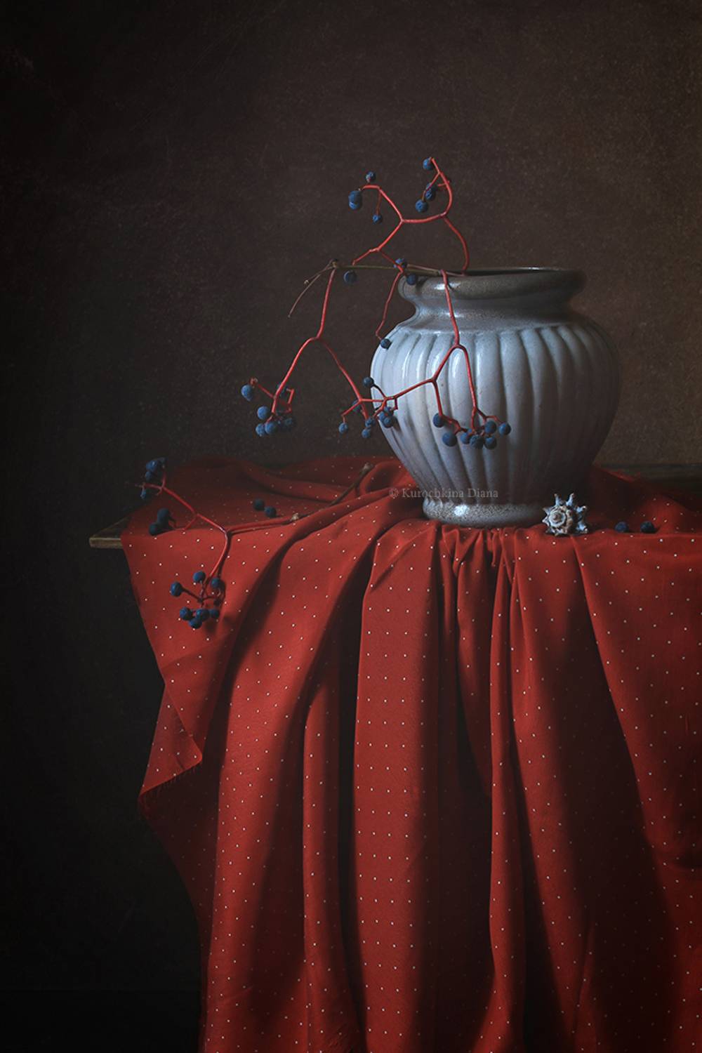 натюрморт, осень, дикий виноград, Курочкина Диана