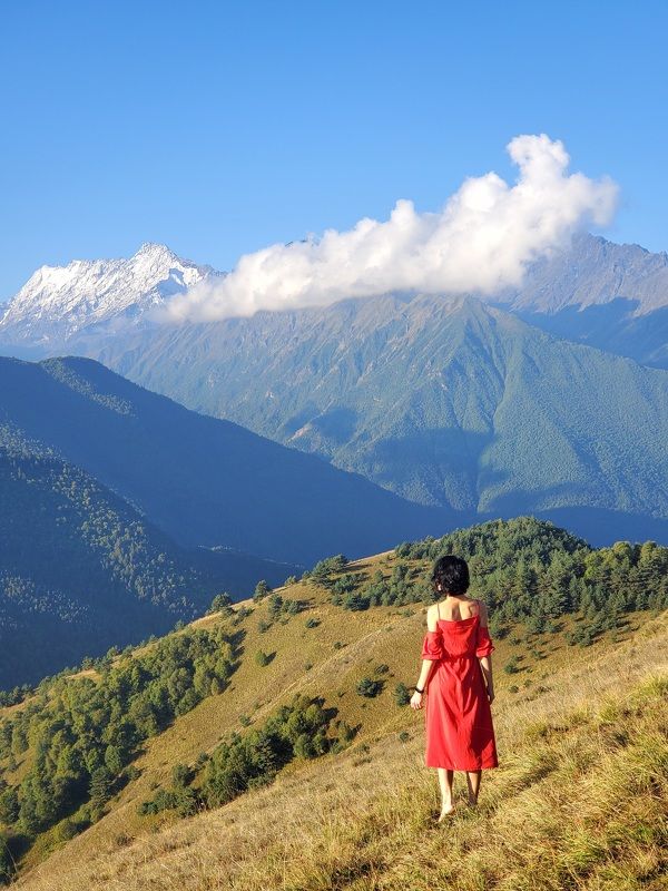 Утро в горах фото превью