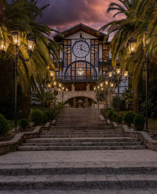 гагра, вечер,закат Вечер в Гаграх фото превью