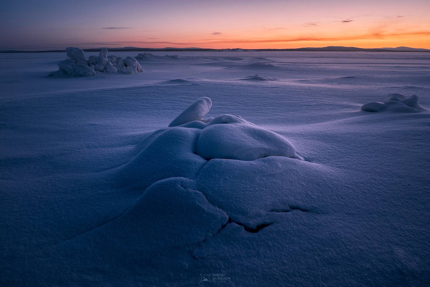 закат, заполярье, белое море, отлив, Андрей Баскевич