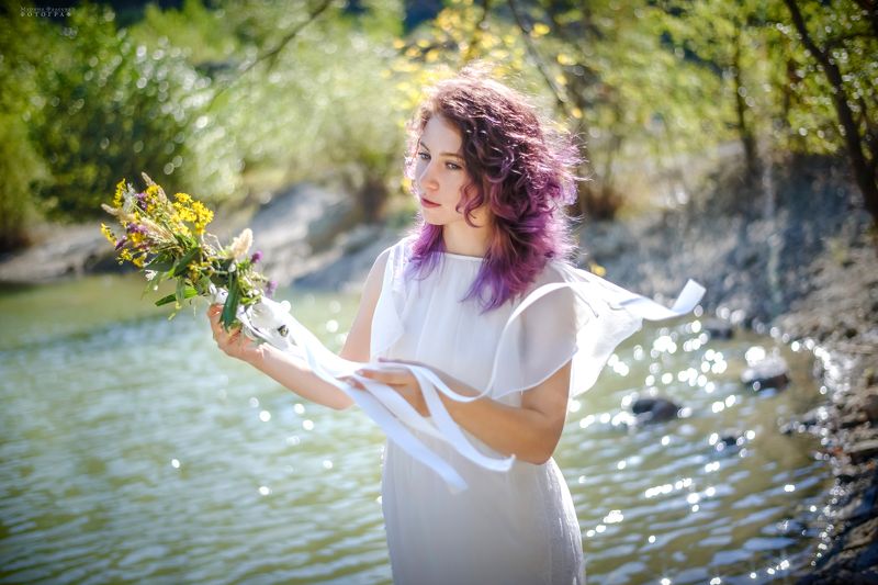 купала, лето, девушка, озеро, природа, адыгея Купальский венок фото превью