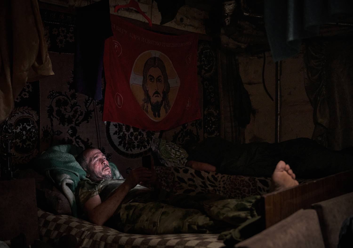 Россия, Соледар, КНР, СВО, спецоперация, солдат, военный, располага, расположение, подвал, лик, отдых, фронт, , Роман Филиппов