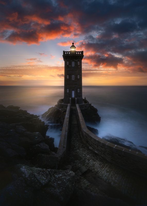 Lighthouse, France, Sunset France фото превью