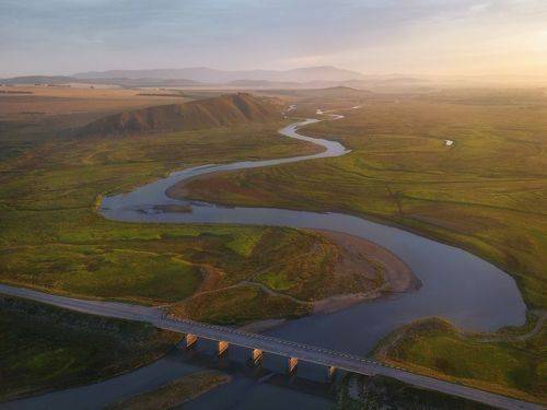 Река Сыда на рассвете