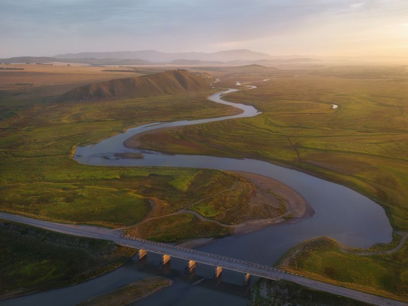 сибирь, красноярский край, сыда, река, краснотуранский район, лето, енисей Река Сыда на рассвете фото превью