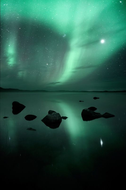 кольский, мурманская, кандалакша, осень, сияние, восход Осенняя вода Кольского полуострова фото превью