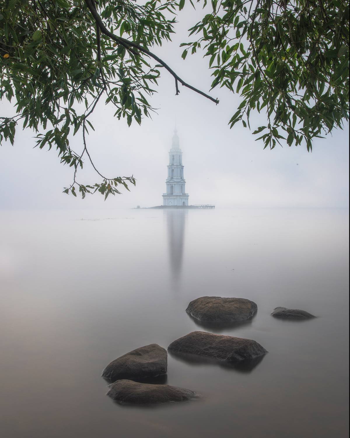 калязин, туман, туманное утро, рассвет, Natalia Zakharova