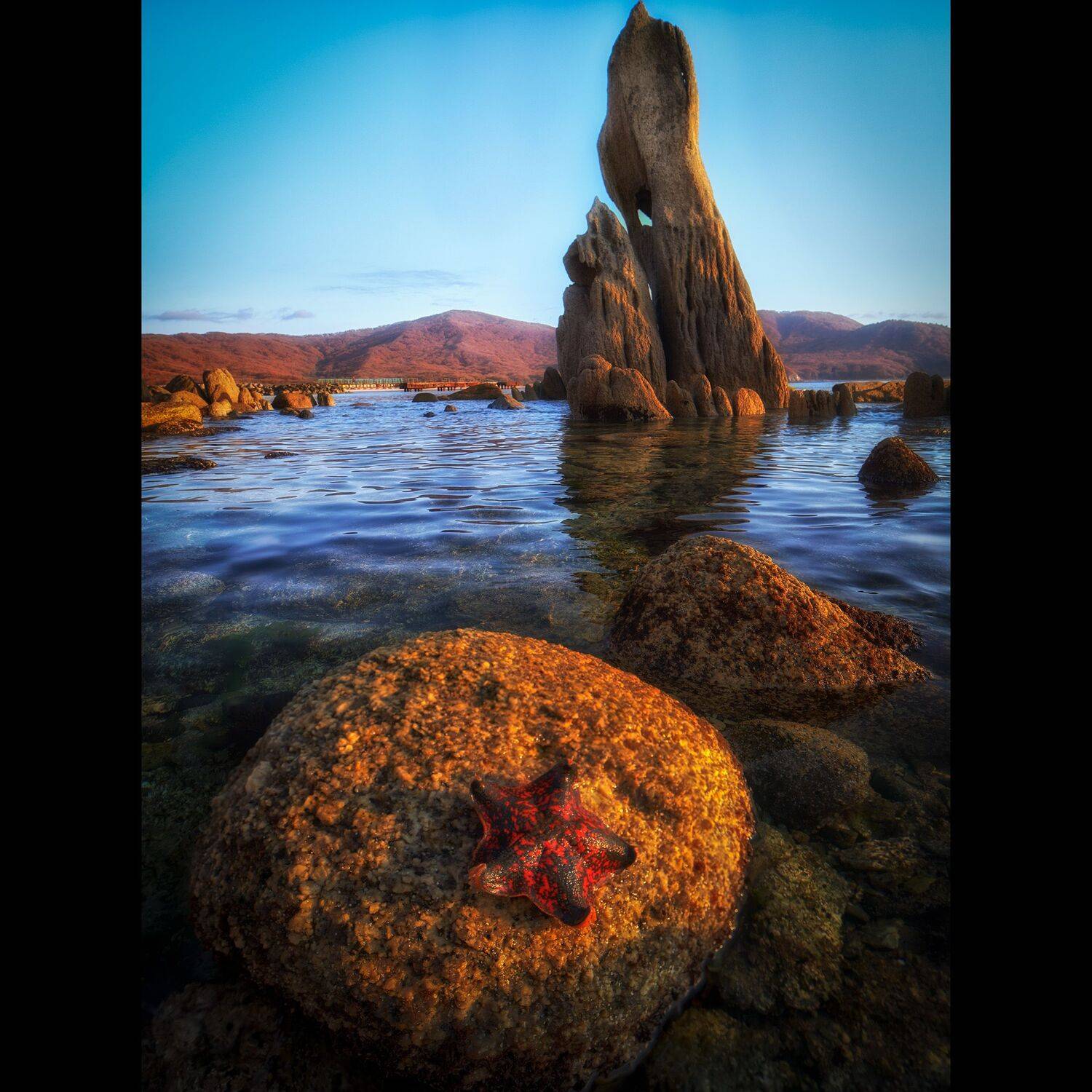 триозерье, приморье, находка, россия, приморский край, море, японское море, закат, кекур, природа, пейзаж, морская звезда, Ivan A. Godovikov