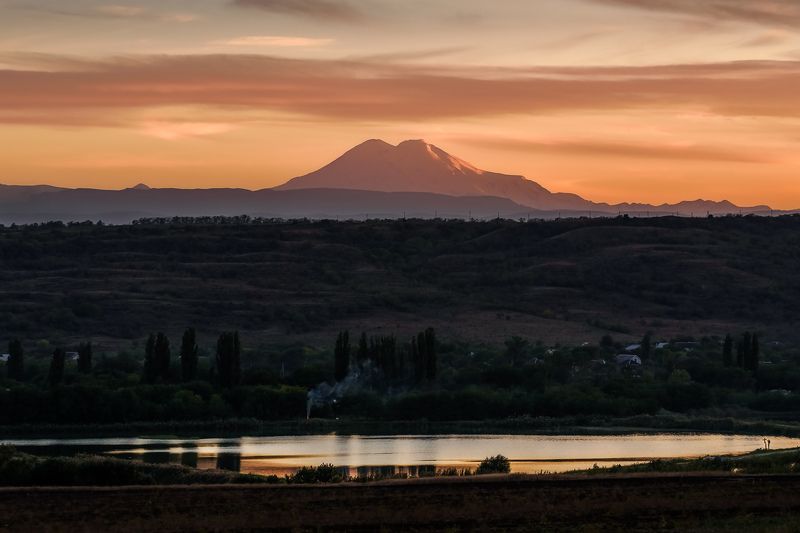 кавказ, эльбрус, гора, горы, кмв, георгиевск, вечер, закат Провожающий день фото превью