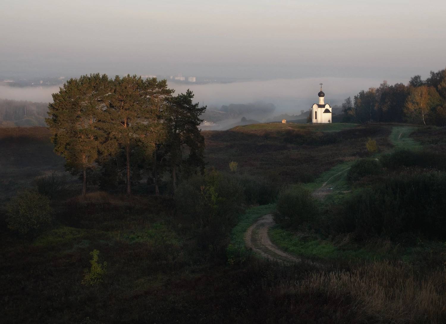 #пезаж #осень #туман #рассвет,  Ольга