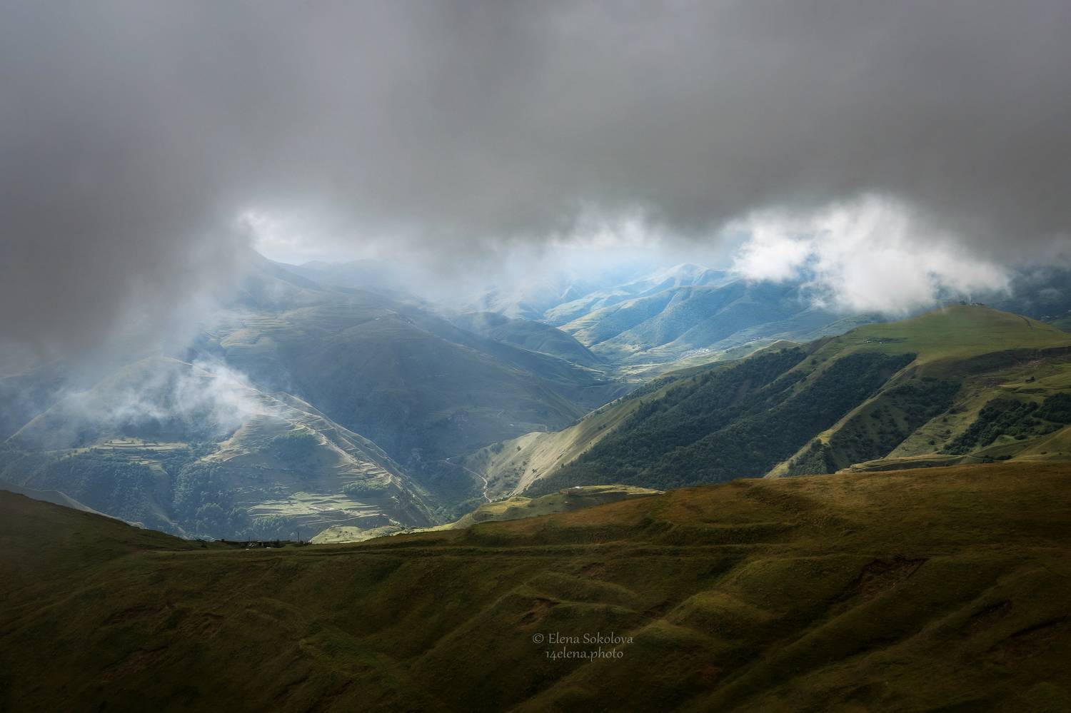 горы, пейзаж, облака, дагестан, туман, Соколова Елена