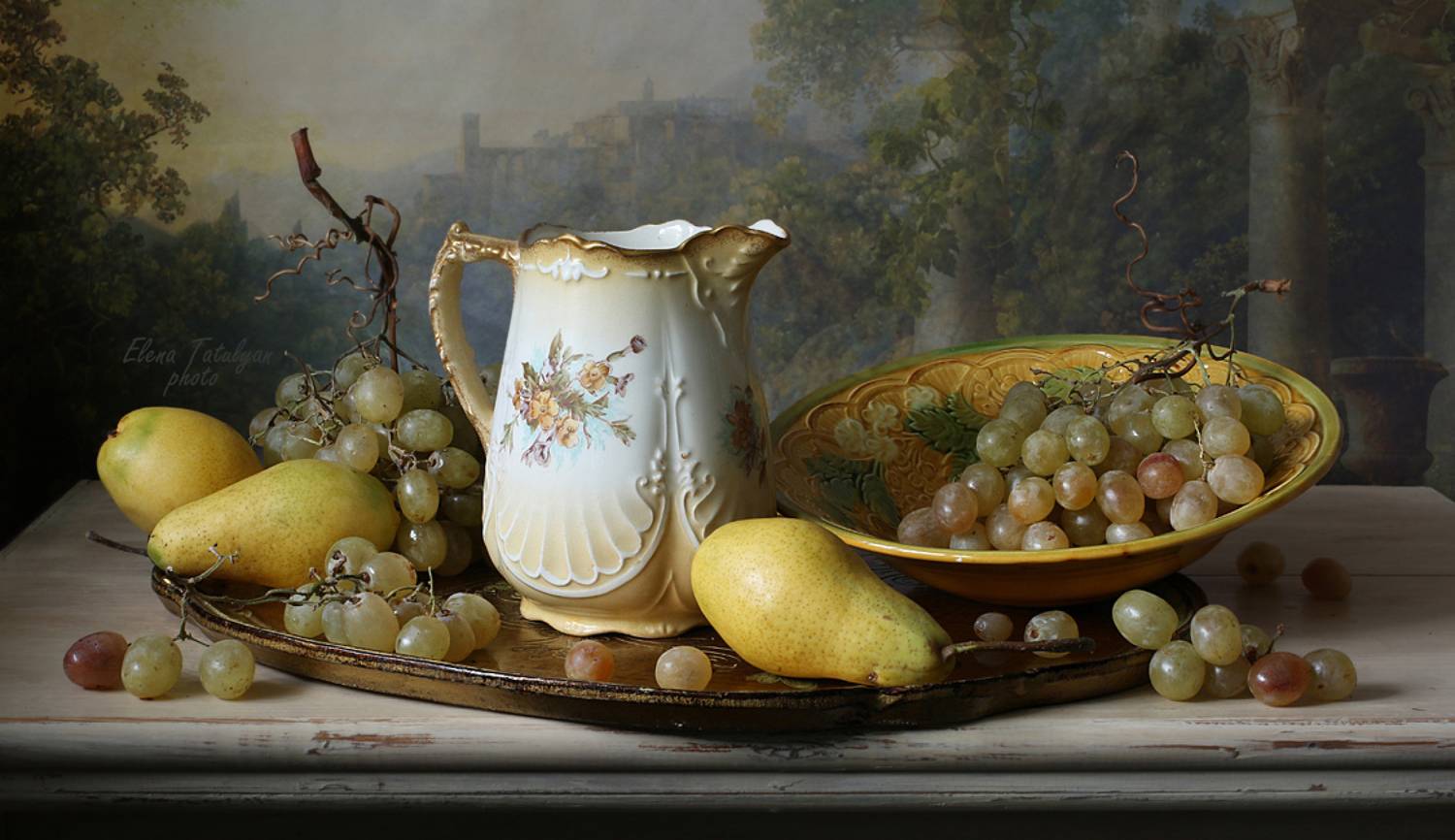 фрукты, виноград, груши, Елена Татульян