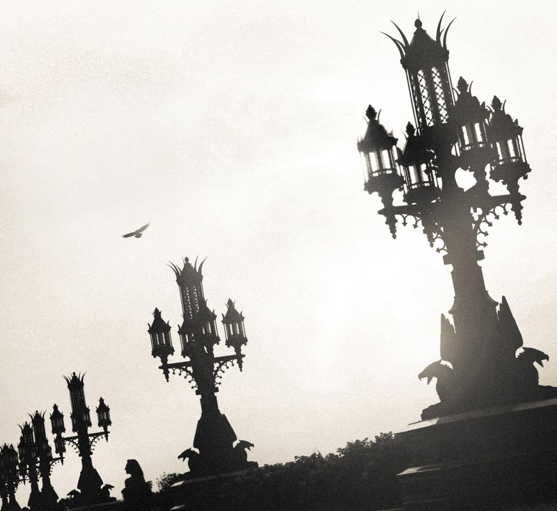 девушка,силуэт,архитектура,закат Garibaldi фото превью