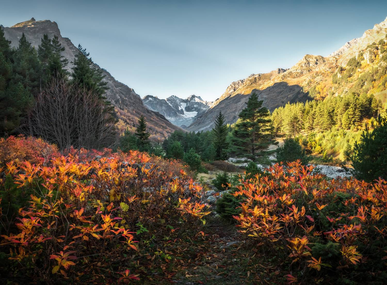 кавказ,  карачаево-черкесия, осень, горы, вечер, Zakharov Armen