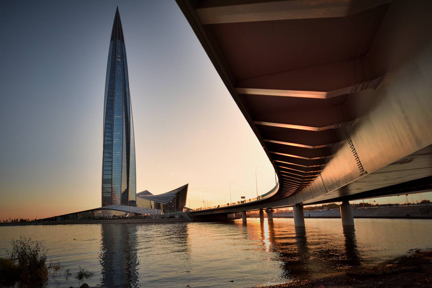 санкт-петербург, лахта центр, небоскреб, башня, мост,, Байдуков Александр