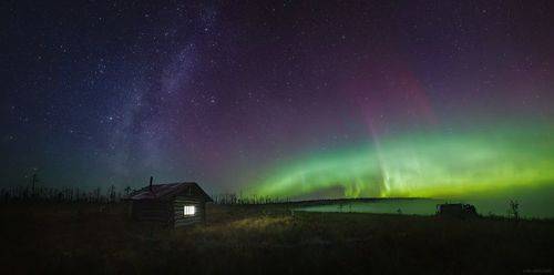 Северное сияние и Млечный путь