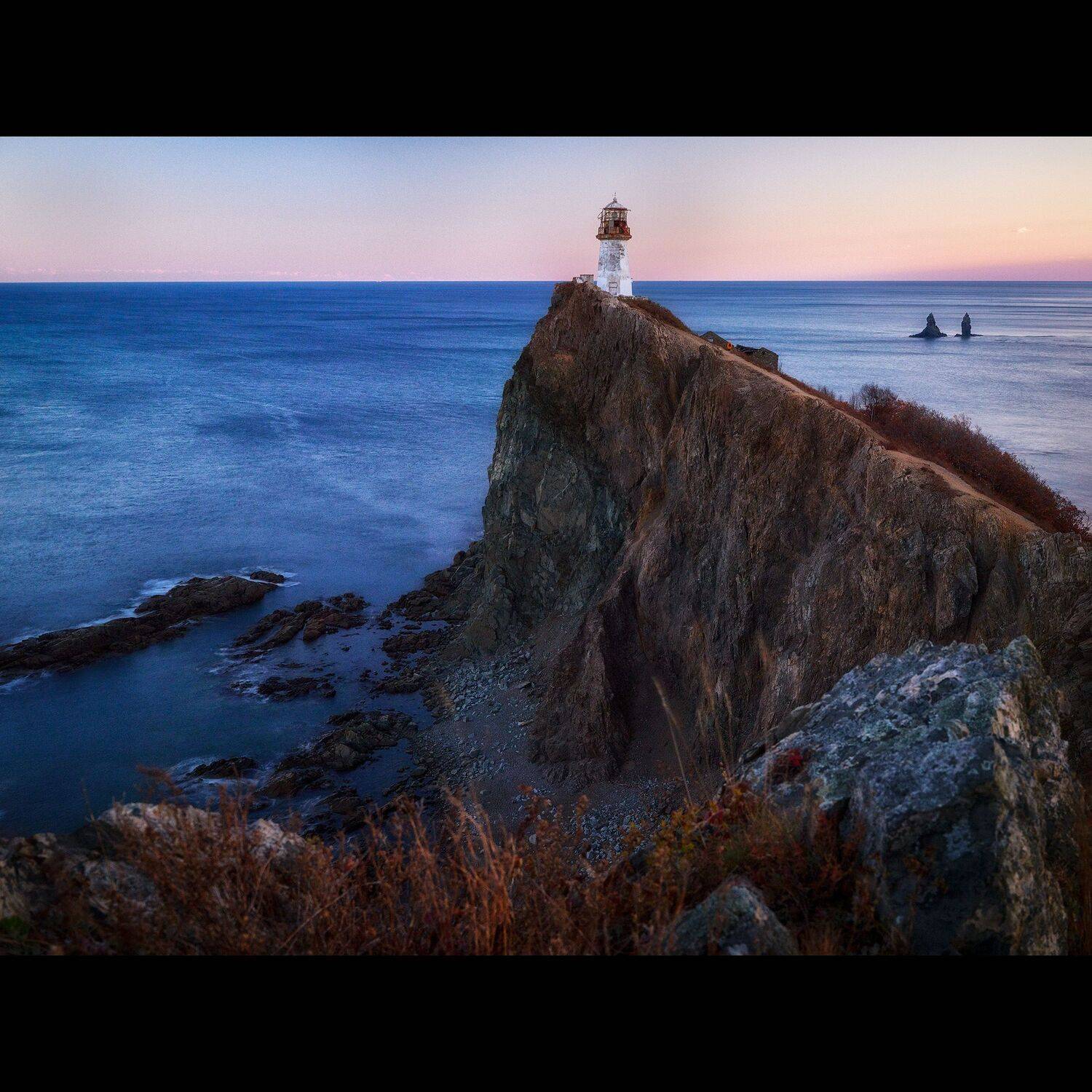 маяк, осень, приморье, россия, приморский край, море, японское море, закат, кекур, природа, пейзаж, Ivan A. Godovikov