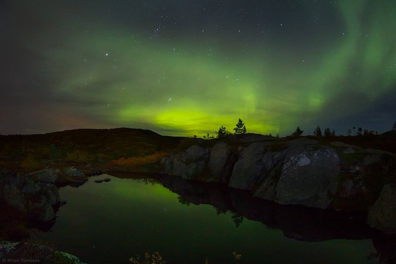 кольский полуостров, север, aurora borealis, северное сияние, полярное сияние, всполохи, ночная фотография, ночь, пейзаж, ночной пейзаж, небо, космос, заполярье, мечта, солнечный ветер, геомагнитная буря, магнитосфера, Игорь Прозоров