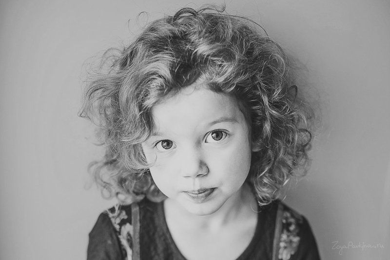 девочка, портрет, глаза, чб Клара фото превью