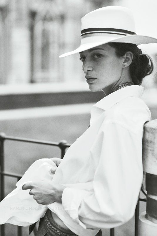 портрет, чб, лето, шляпа * * * фото превью