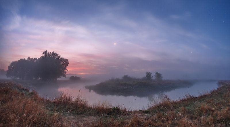 Панорамы туманного утра фото превью