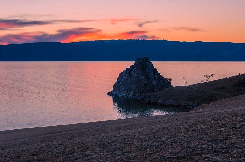 Байкал, Берег, Бурхан, Горы, Закат, Лето, Озеро, Ольхон, Остров, Панорама, Пейзаж, Природа, Шаманка После заката фото превью