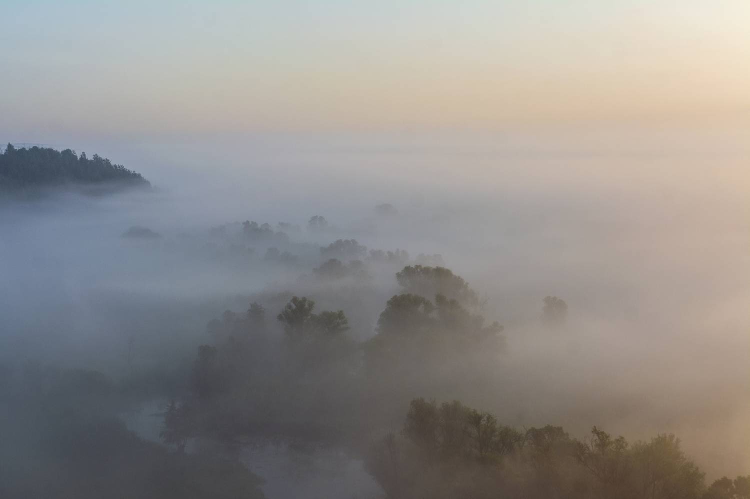 крапивенское городище, рассвет, туман, река корень, крапивное, Александр Литвишко