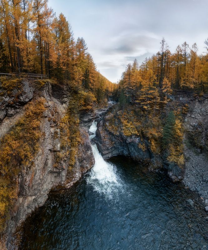 тыва, тува, каньон, дургенский, каньон дургенский, сибирь, осень, река, водопад Дургенский водопад фото превью