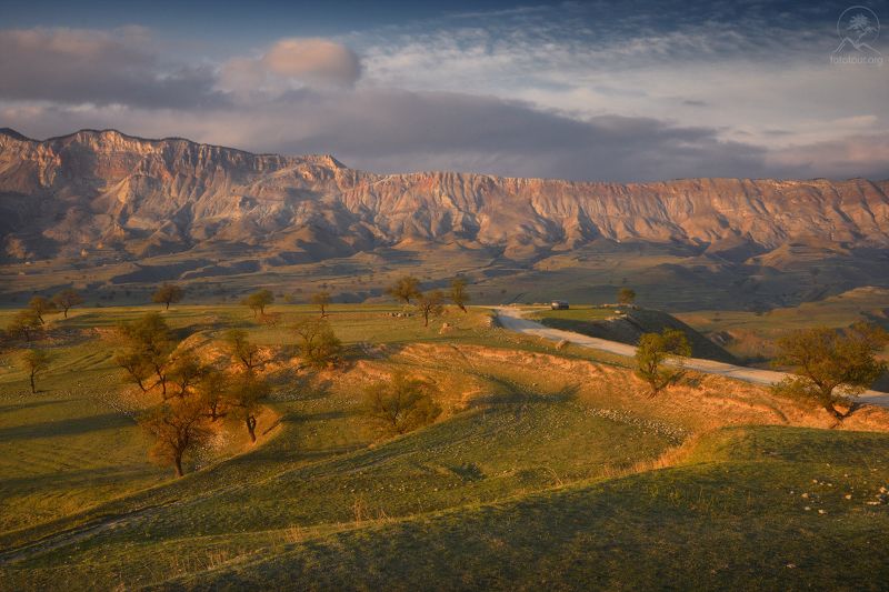дагестан, горный дагестан, кавказ, фототур в дагестан,  деревья, горы, свет, террасы Среди гор фото превью