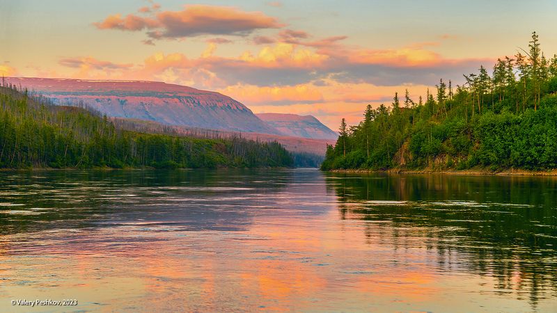 река курейка, каньон, плато путораны, скалы, пороги, лиственницы, владимир коваль Pro Курейку фото превью
