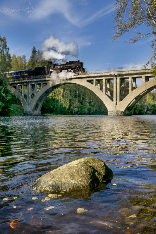 паровоз, янисйоки, финский мост Заповедник минувшей эпохи (серия). По пути в Карельский Хогвартс фото превью