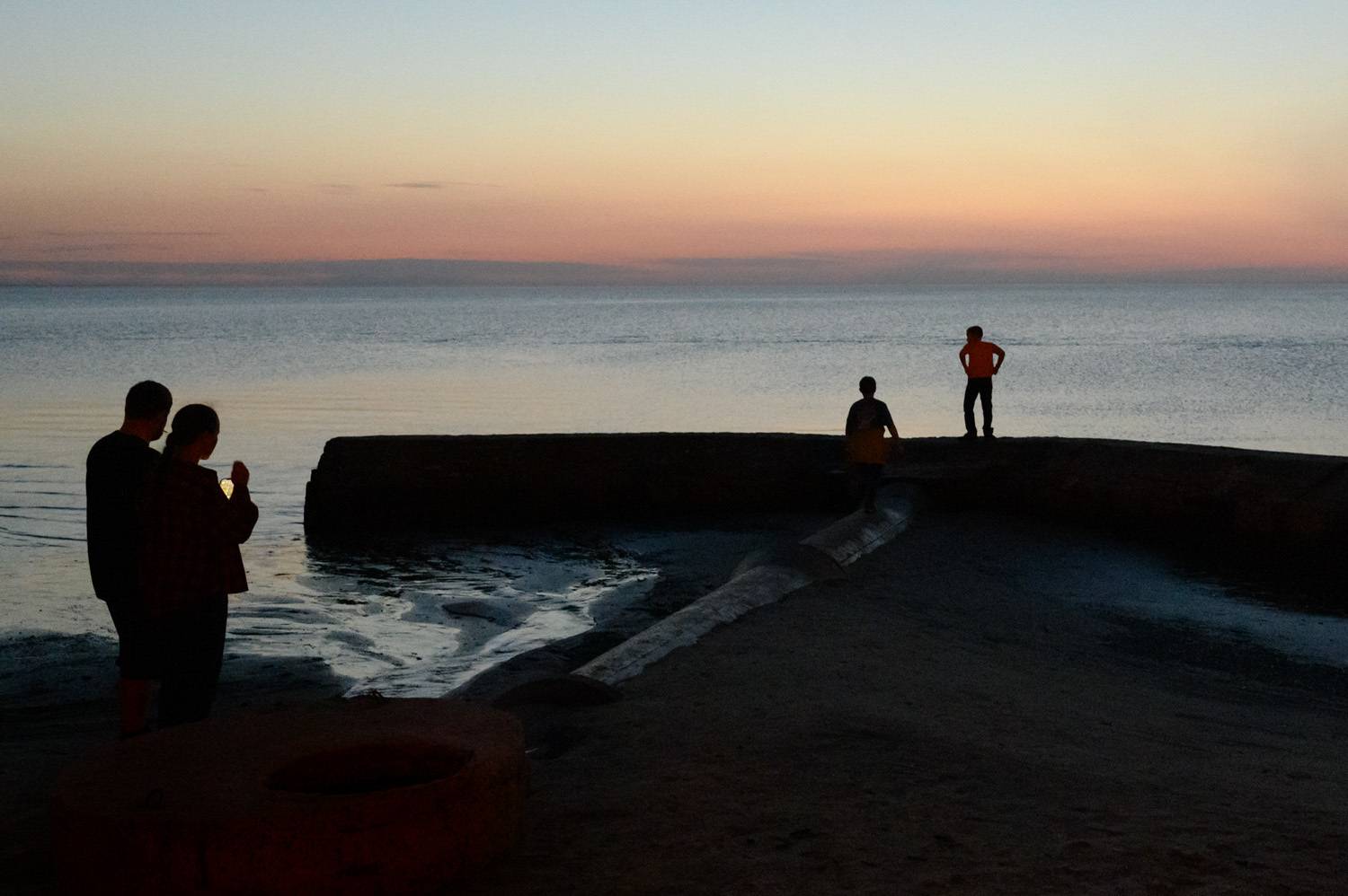 белое море, пляж, ночь, ягры,, Александр Малафеевский