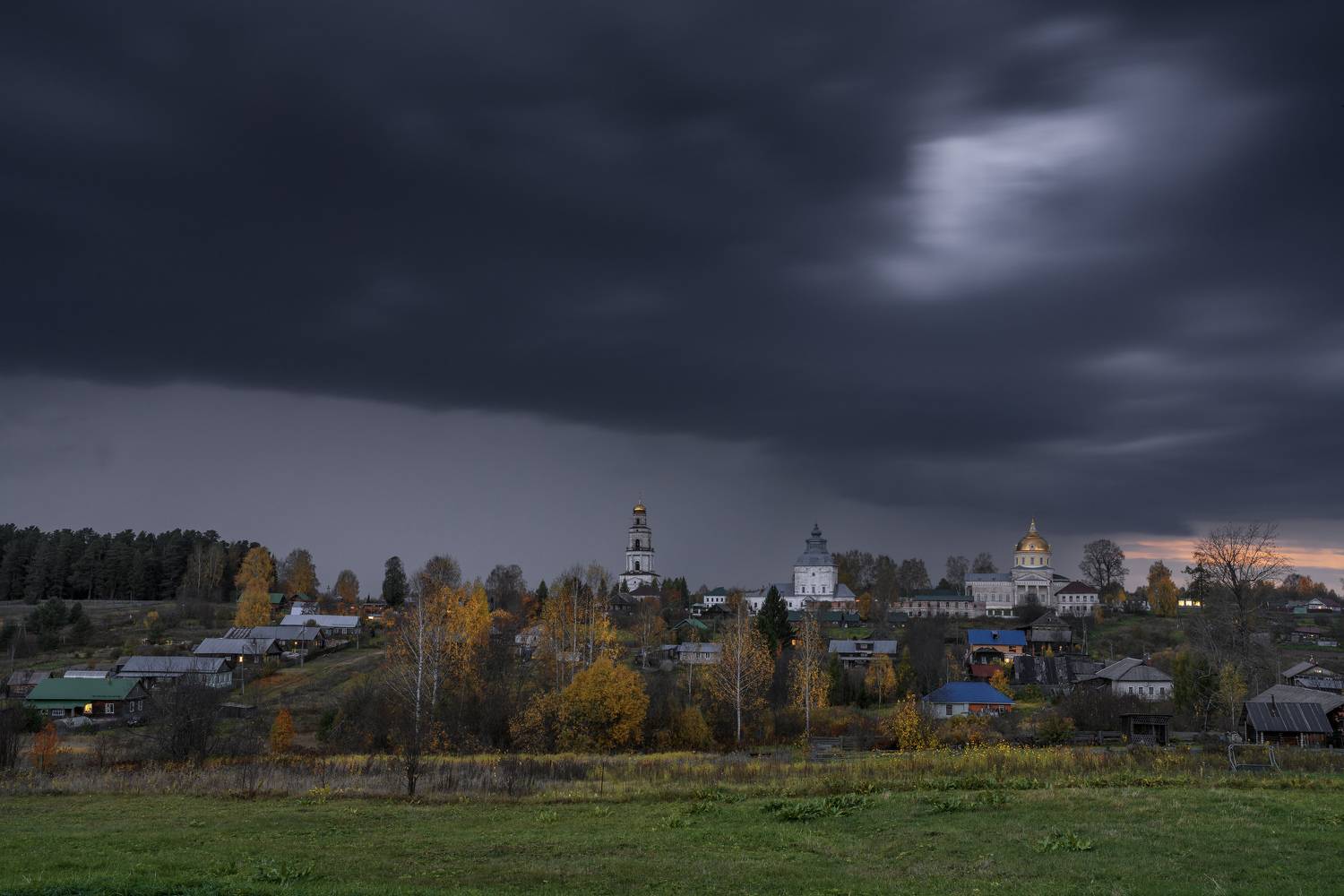 великорецкое, кировская область, осень, сумерки, Зверев Олег