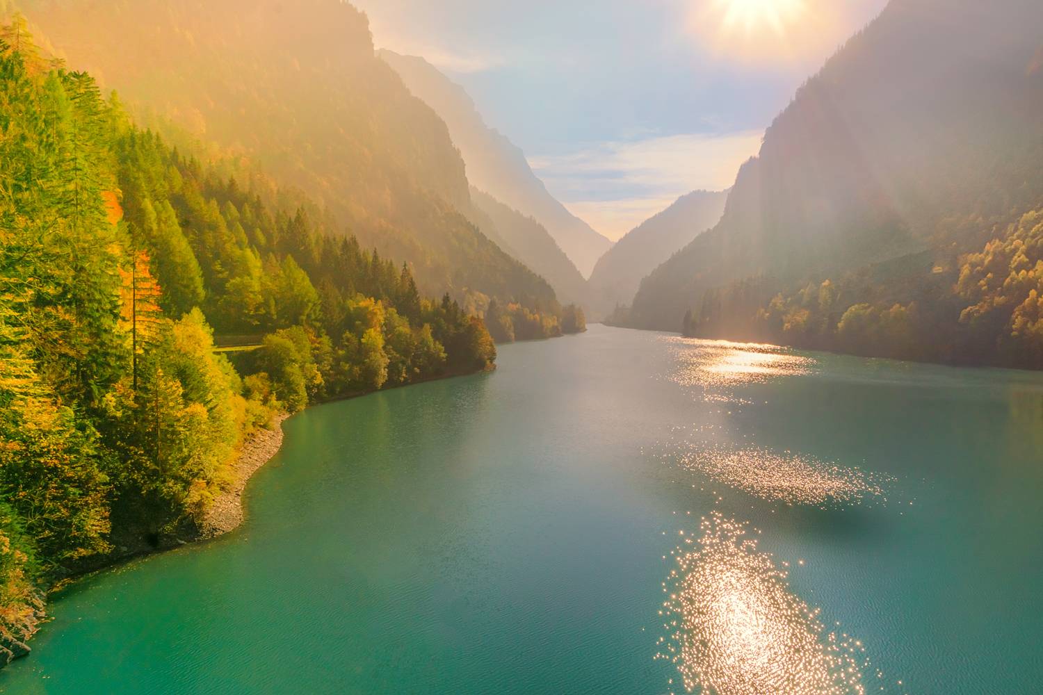 природа, пейзаж,озеро, Европа,закат,свет, Лариса Дука