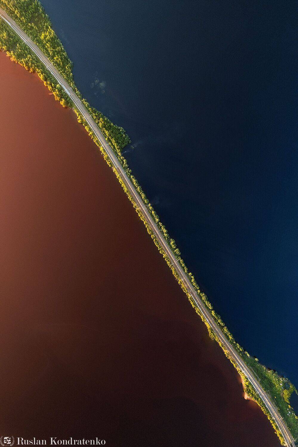 папинтайпале, перешеек, topdown, озеро, закат, рассвет, Кондратенко Руслан