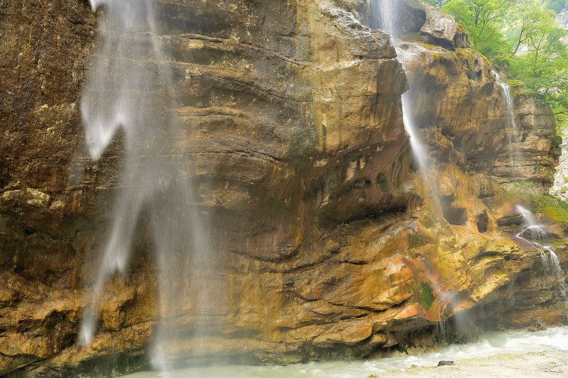 кабардино-балкария, ущелье, чегем, водопад, кавказ, Девичьи косы Чегема фото превью