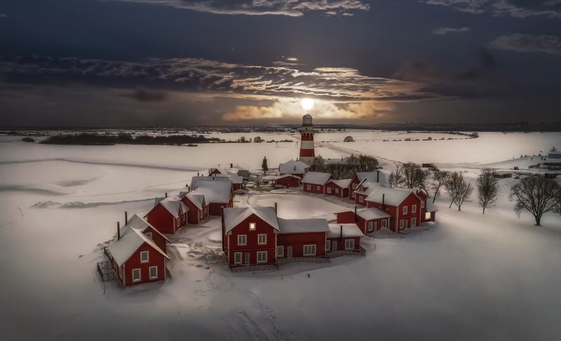 рыбацкая деревня, снег, рязань, россия Рыбацкая деревня под Рязанью фото превью