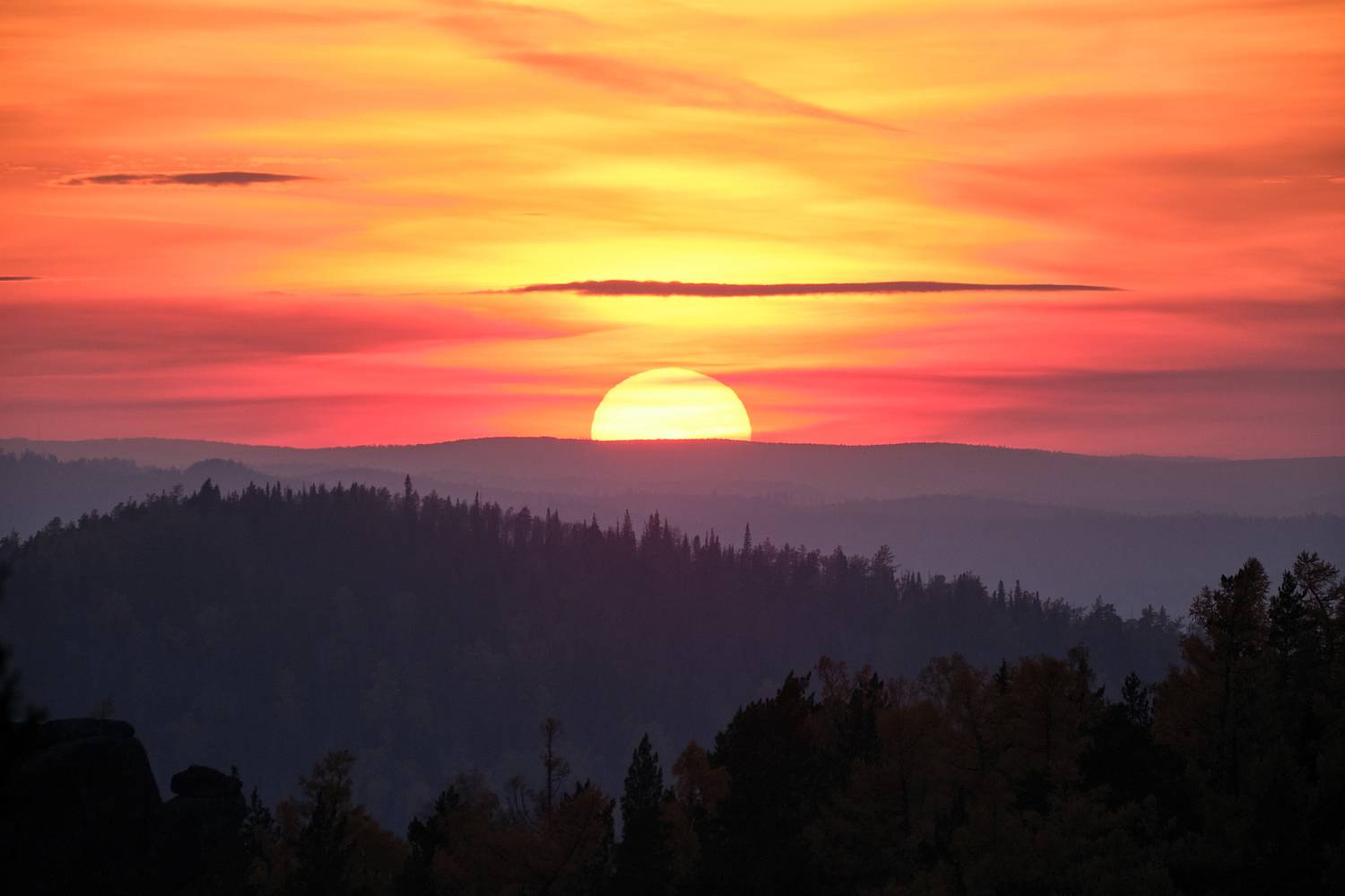 красноярские столбы, закат, солнце, Багурский Алексей