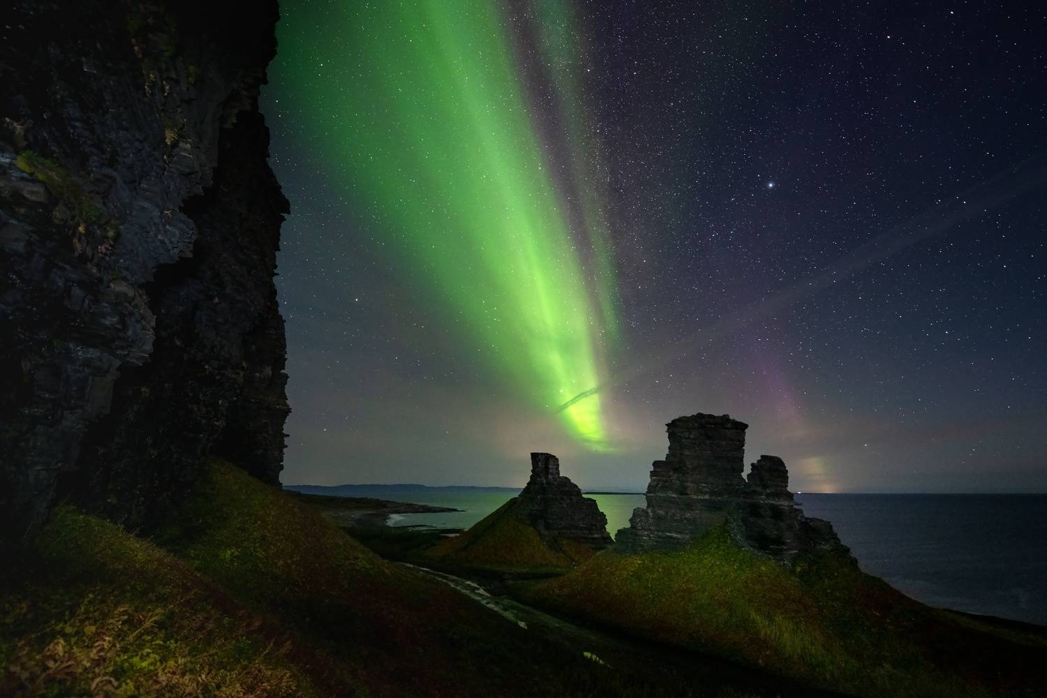 кольский, полуостров рыбачий, северное сияние, 2 брата, Чекалев Алексей