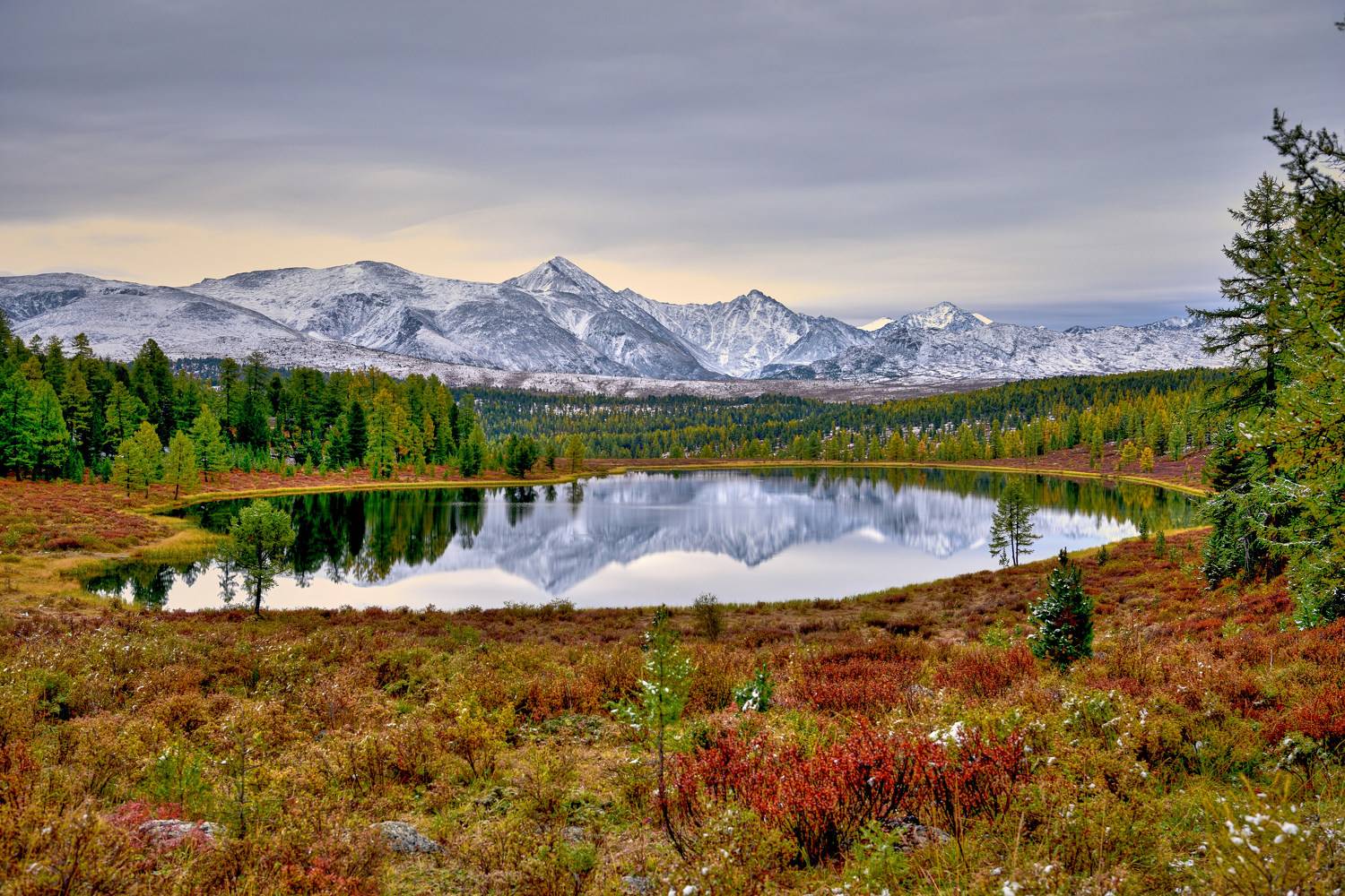 республика алтай, озеро, отражение, перевал, горы, рассвет,, Байдуков Александр