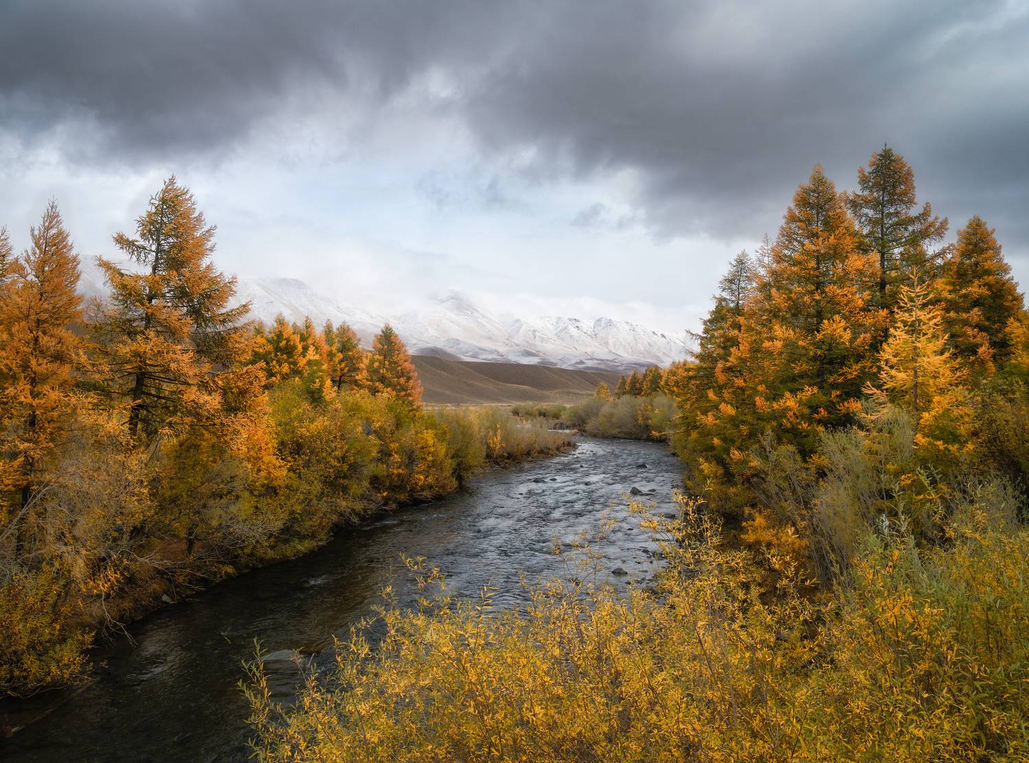 тыва, tuva, снег, сентябрь, золотая осень, горы, Леонтьев Константин