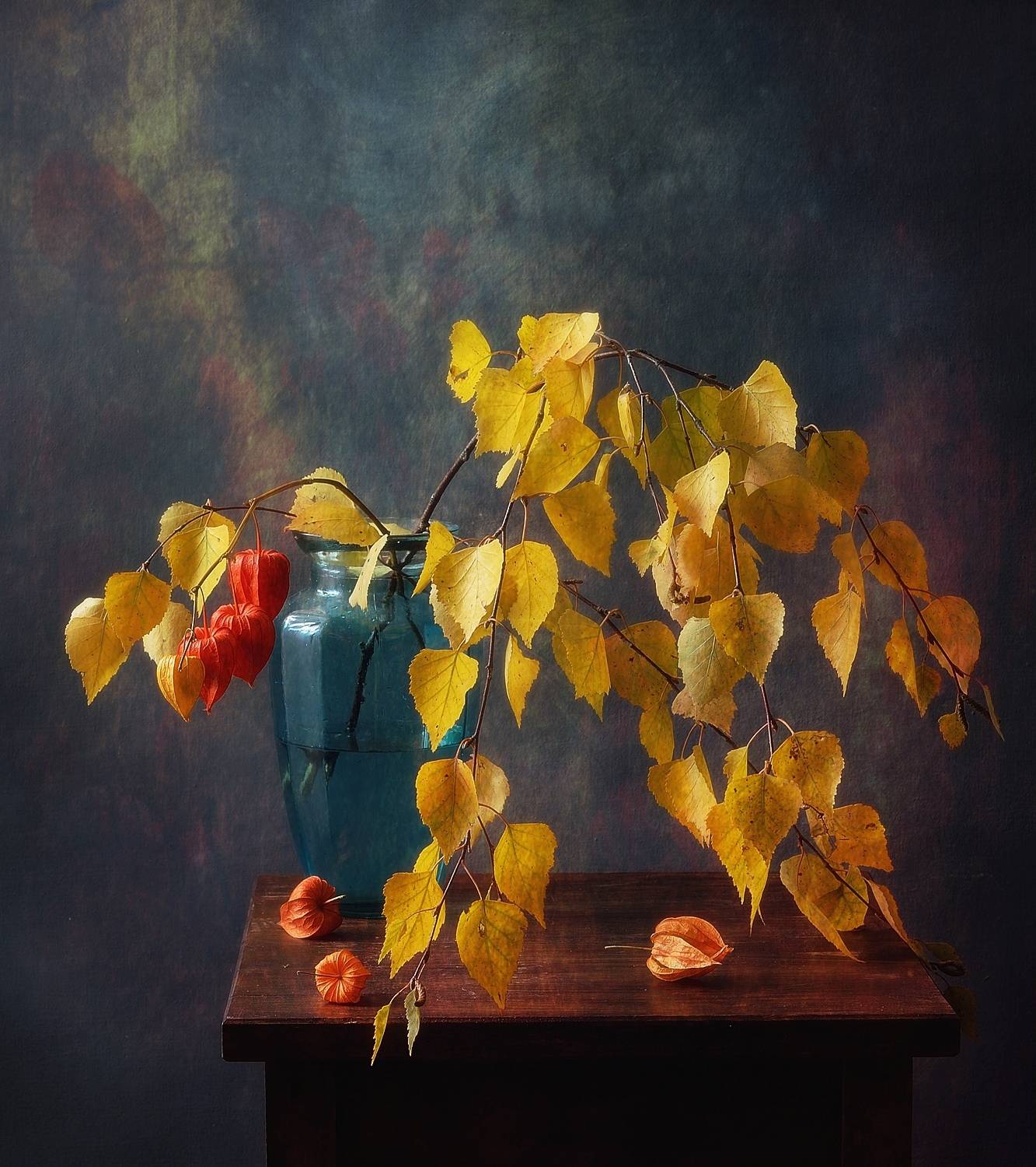 натюрморт,осень,физалис,листья, Наталия К