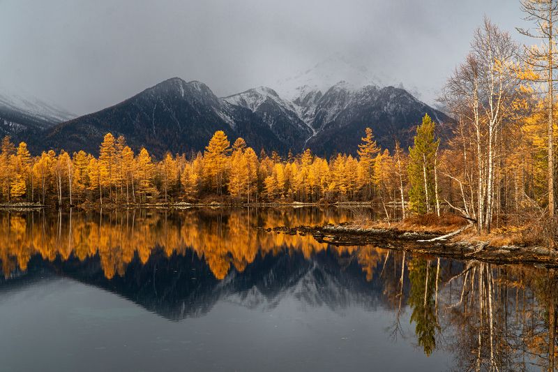 Осень на озере Олон-Нур фото превью